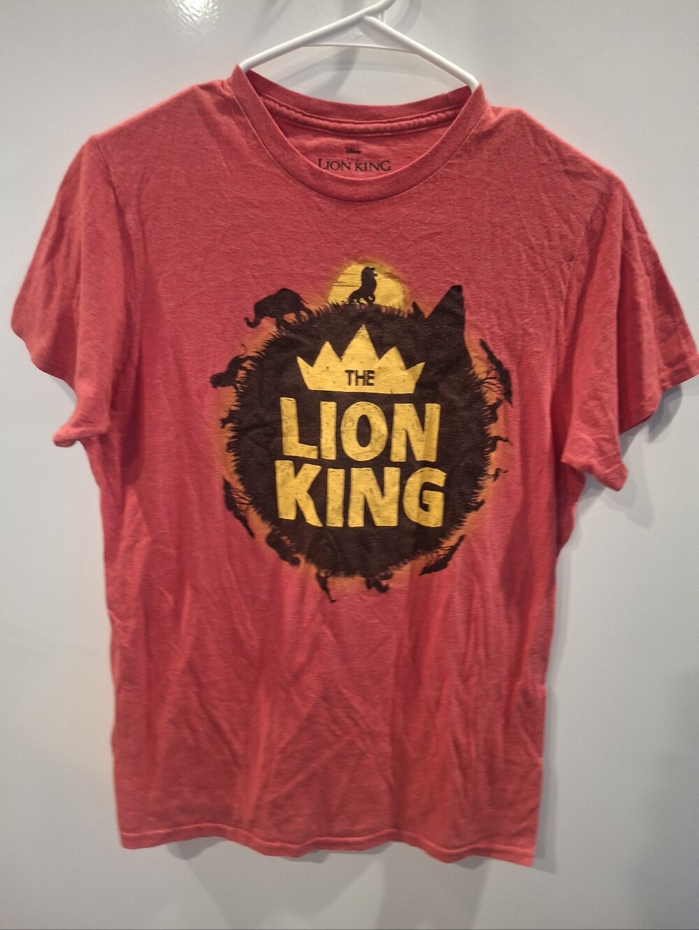 Disney Red The Lion King Graphic Tee with Yellow Logo